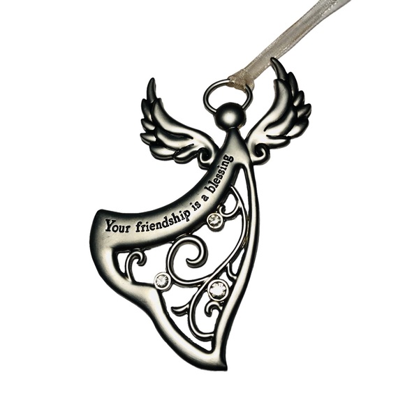 Your Friendship Is A Blessing Angel Ornament Gift Tie On - Picture 3 of 6
